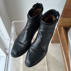 Chloe Black leather booties